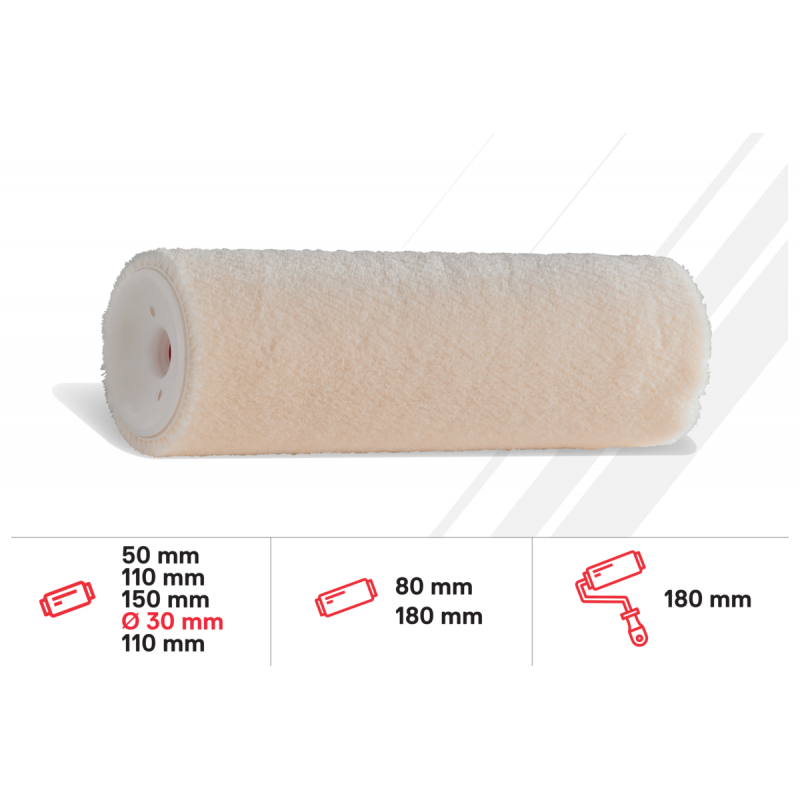 Rouleau laqueur velours 110 mm